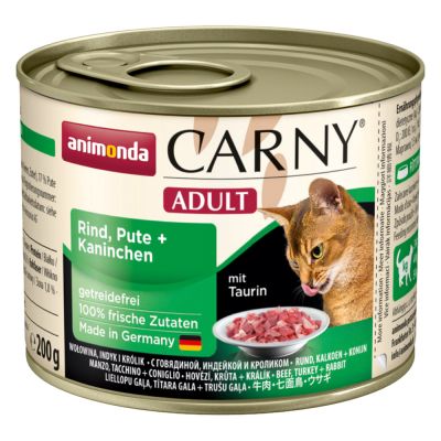 ZOOSHOP.ONLINE - mājdzīvnieku preces - Konservi kaķiem Animonda Carny Adult 200 g