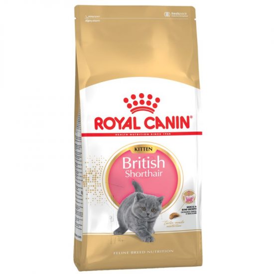 ZOOSHOP.ONLINE - Tiešsaistes Mājdzīvnieku Veikals - Royal Canin British Shorthair Kitten сухой корм для кошек 10 кг