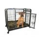 ZOOSHOP.ONLINE - mājdzīvnieku preces - Saliekams metāla suņu būris ar noņemamiem riteņiem 93 x 61 x 69 cm