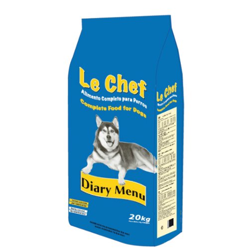 ZOOSHOP.ONLINE - mājdzīvnieku preces - Sausā barība pieaugušiem suņiem LE CHEF Diary Menu Dog Adult 20 kg