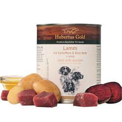 ZOOSHOP.ONLINE - Tiešsaistes Mājdzīvnieku Veikals - Konservi suņiem ar liellopa gaļu un kartupeļiem Hubertus Gold Dog Adult Lamb & Potato 6 x 800 gr