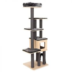 ZOOSHOP.ONLINE - Tiešsaistes Mājdzīvnieku Veikals - Домик для кошек из дерева Modern Living Chelsea темно серый 185 см