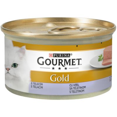 Gourmet Gold konservi kaķiem pastēte, Teļa gaļa 85 g