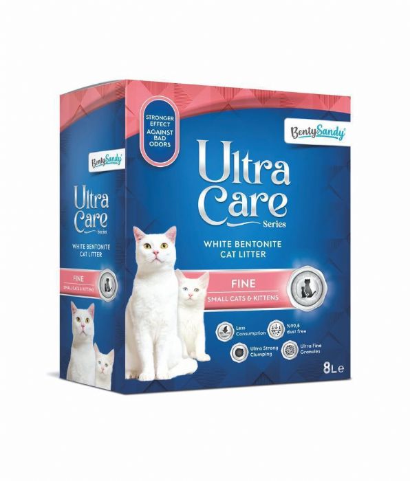 Cementējamie kaķu pakaiši BENTY SANDY Ultra Care FINE 8L