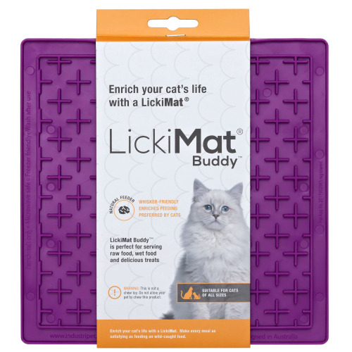 LickiMat Buddy anti-stresa silikona paklājiņš mitrai barībai, violets